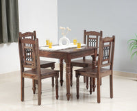 Sweden 4 Seater Dining Set With 4 Chairs - Furniselan - Grey-Finish