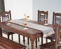 Sweden 6 Seater Dining Set With 4 Chairs & Bench - Furniselan - Grey-Finish