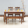 Sweden 6 Seater Dining Set With 4 Chairs & Bench - Furniselan - Teak-Finish