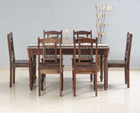 Sweden 6 Seater Dining Set With 6 Chairs - Furniselan - Grey-Finish