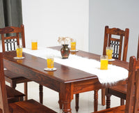 Sweden 6 Seater Dining Set With 6 Chairs - Furniselan - Maple-Finish