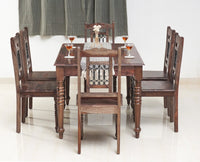 Sweden 6 Seater Dining Set With 6 Chairs - Furniselan - Grey-Finish
