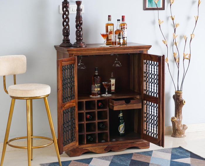 Sweden Sheesham Wood Bar Cabinet - Furniselan