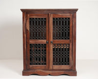 Sweden Sheesham Wood Bar Cabinet - Furniselan - Grey-Finish