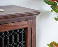 Sweden Sheesham Wood Bar Cabinet - Furniselan - Grey-Finish