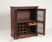Sweden Sheesham Wood Bar Cabinet - Furniselan - Grey-Finish