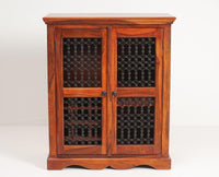 Sweden Sheesham Wood Bar Cabinet - Furniselan - Maple-Finish
