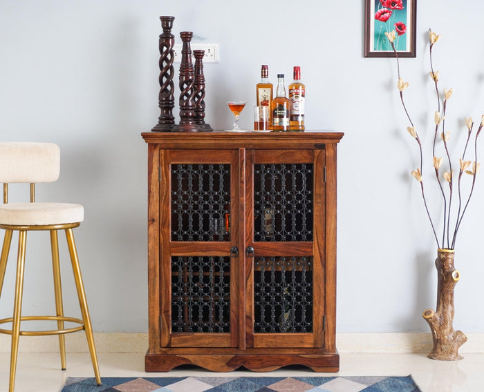 Sweden Sheesham Wood Bar Cabinet - Furniselan