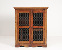 Sweden Sheesham Wood Bar Cabinet - Furniselan - Teak-Finish