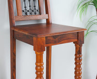 Sweden Sheesham Wood Bar Chair - Furniselan - Maple-Finish