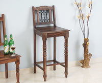 Sweden Sheesham Wood Bar Chair - Furniselan - Grey-Finish