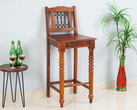 Sweden Sheesham Wood Bar Chair - Furniselan - Maple-Finish