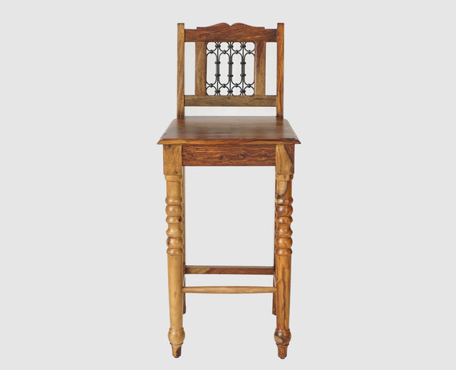 Sweden Sheesham Wood Bar Chair - Furniselan - Teak-Finish