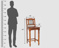 Sweden Sheesham Wood Bar Chair - Furniselan - Maple-Finish