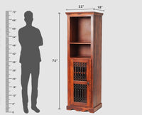 Sweden Sheesham Wood Bar Unit - Bar Cabinet - Furniselan - Maple-Finish