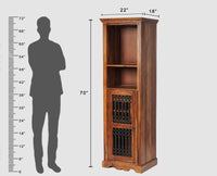 Sweden Sheesham Wood Bar Unit - Bar Cabinet - Furniselan - Teak-Finish