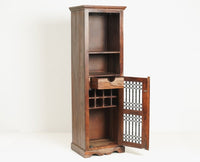 Sweden Sheesham Wood Bar Unit - Bar Cabinet - Furniselan - Grey-Finish