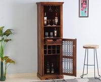 Sweden Sheesham Wood Bar Unit - Bar Cabinet - Furniselan - Teak-Finish