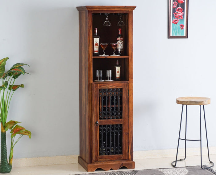 Sweden Sheesham Wood Bar Unit - Bar Cabinet - Furniselan