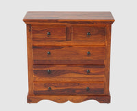 Sweden Sheesham Wood Chest Of Drawer - Furniselan - Maple-Finish
