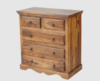 Sweden Sheesham Wood Chest Of Drawer - Furniselan - Teak-Finish