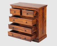 Sweden Sheesham Wood Chest Of Drawer - Furniselan - Maple-Finish