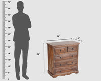 Sweden Sheesham Wood Chest Of Drawer - Furniselan - Grey-Finish