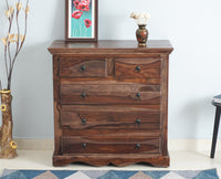Sweden Sheesham Wood Chest Of Drawer - Furniselan - Grey-Finish