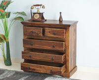 Sweden Sheesham Wood Chest Of Drawer - Furniselan - Teak-Finish