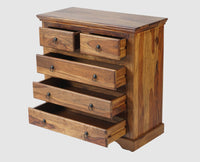 Sweden Sheesham Wood Chest Of Drawer - Furniselan - Teak-Finish