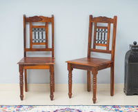 Sweden Sheesham Wood Dining Chairs - Dining Chair - Furniselan - Maple-Finish