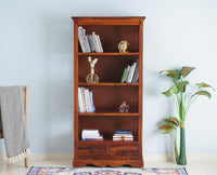 Sweden Sheesham Wood Open Bookshelve - Bookshelf - Furniselan -   Maple-Finish