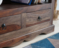 Sweden Sheesham Wood Open Bookshelve - Bookshelf - Furniselan - Grey-Finish