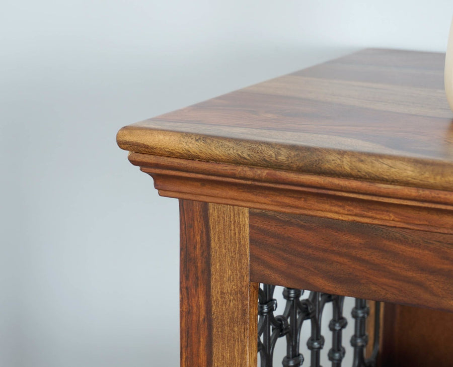 Sweden Sheesham Wood Open Bookshelve - Furniselan - Teak-Finish