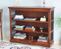 Sweden Sheesham Wood Open Bookshelve - Furniselan - Maple-Finish