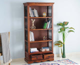 Sweden Sheesham Wood Open Bookshelve - Bookshelf - Furniselan -   Maple-Finish