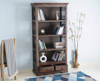 Sweden Sheesham Wood Open Bookshelve - Bookshelf - Furniselan - Grey-Finish