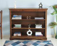 Sweden Sheesham Wood Open Bookshelve - Furniselan - Teak-Finish