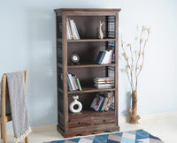 Sweden Sheesham Wood Open Bookshelve - Bookshelf - Furniselan - Grey-Finish