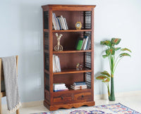 Sweden Sheesham Wood Open Bookshelve - Bookshelf - Furniselan -   Maple-Finish