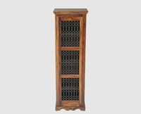 Sweden Sheesham Wood Single Door Book Case - Furniselan - Teak-Finish