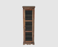 Sweden Sheesham Wood Single Door Book Case - Furniselan -  Grey-Finish