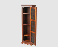 Sweden Sheesham Wood Single Door Book Case - Furniselan - Maple-Finish