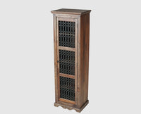 Sweden Sheesham Wood Single Door Book Case - Furniselan -  Grey-Finish