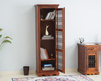 Sweden Sheesham Wood Single Door Book Case - Furniselan - Maple-Finish