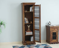 Sweden Sheesham Wood Single Door Book Case - Furniselan - Teak-Finish