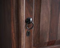 Sweden Sheesham Wood Single Doors Wardrobe - Furniselan - Grey-Finish