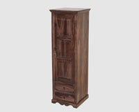 Sweden Sheesham Wood Single Doors Wardrobe - Furniselan - Grey-Finish