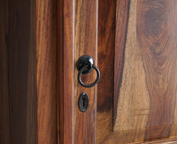 Sweden Sheesham Wood Single Doors Wardrobe - Furniselan - Teak-Finish