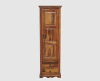 Sweden Sheesham Wood Single Doors Wardrobe - Furniselan - Teak-Finish